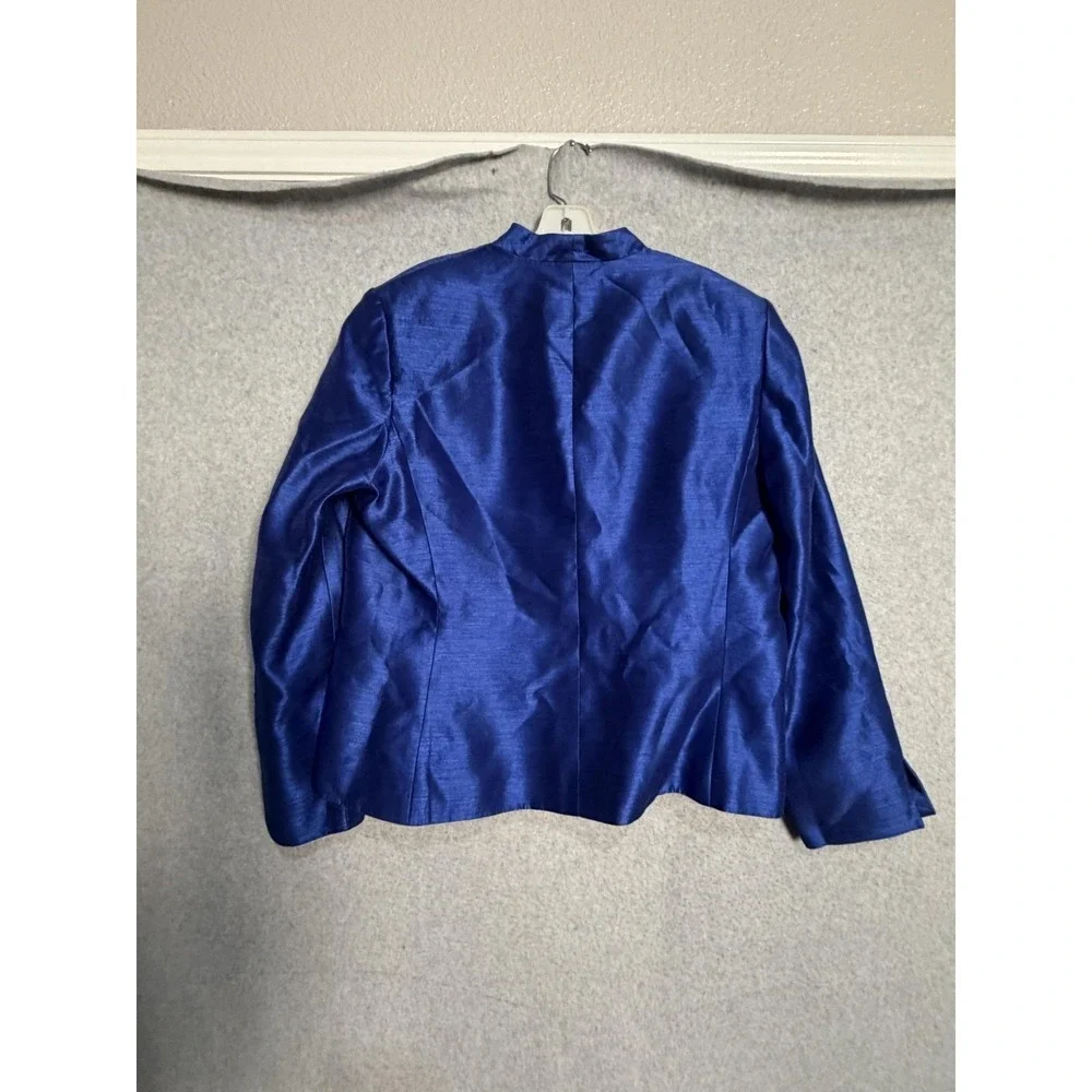 Le Suit Skirt Suit Womens 16 Blue 2 Piece Jacket Skirt Lined Career Workwear